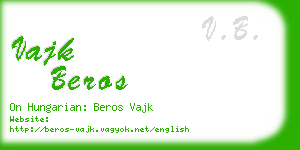 vajk beros business card